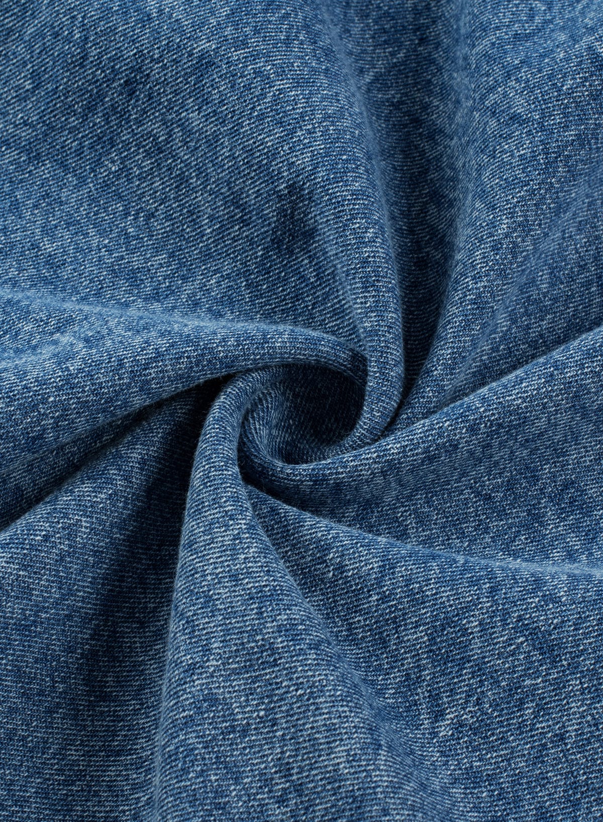 Button Short Sleeve Denim Shirt Dress