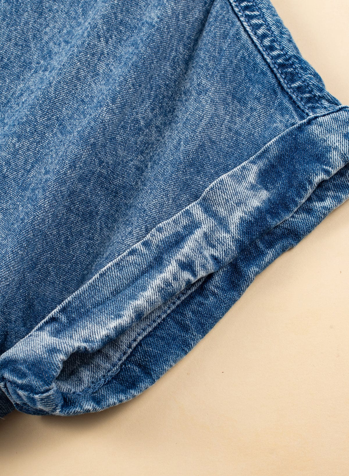 Button Short Sleeve Denim Shirt Dress