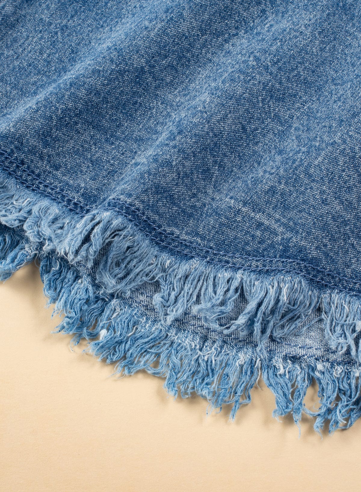 Button Short Sleeve Denim Shirt Dress