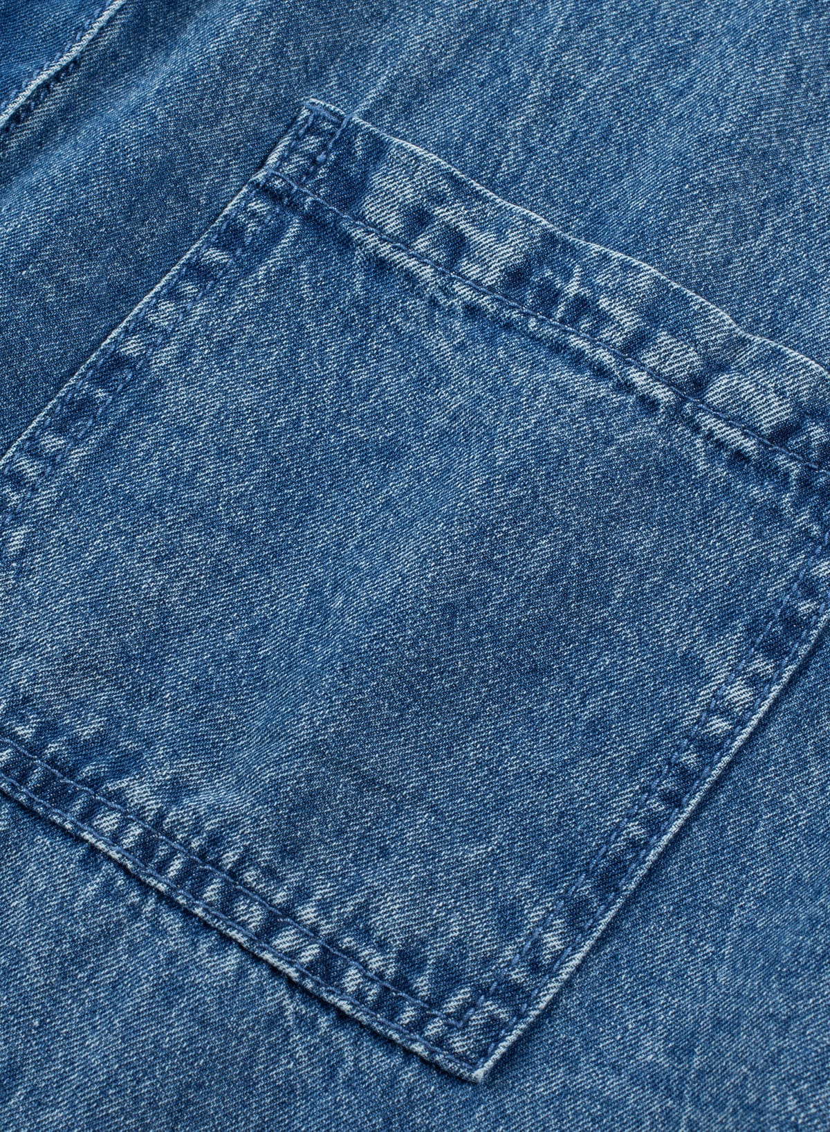 Button Short Sleeve Denim Shirt Dress