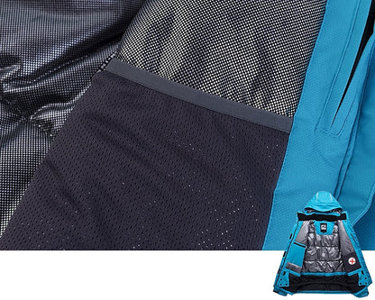 Men's Women's Hoodie Jacket Ski Jacket Outdoor Winter Thermal Warm Adjustable Waterproof Windproof Detachable Hood Windbreaker Winter Jacket for Skiing Camping / Hiking Snowboarding Ski