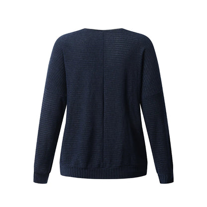 Women's Pullover Knitted Solid Color Stylish Basic Casual Long Sleeve Batwing Sleeve Regular Fit Regular Sweater Cardigans Boat Neck Fall Winter Blue Wine Black / Going out