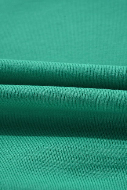 Mint Green Rainbow Colorblock Striped Pullover Sweatshirt