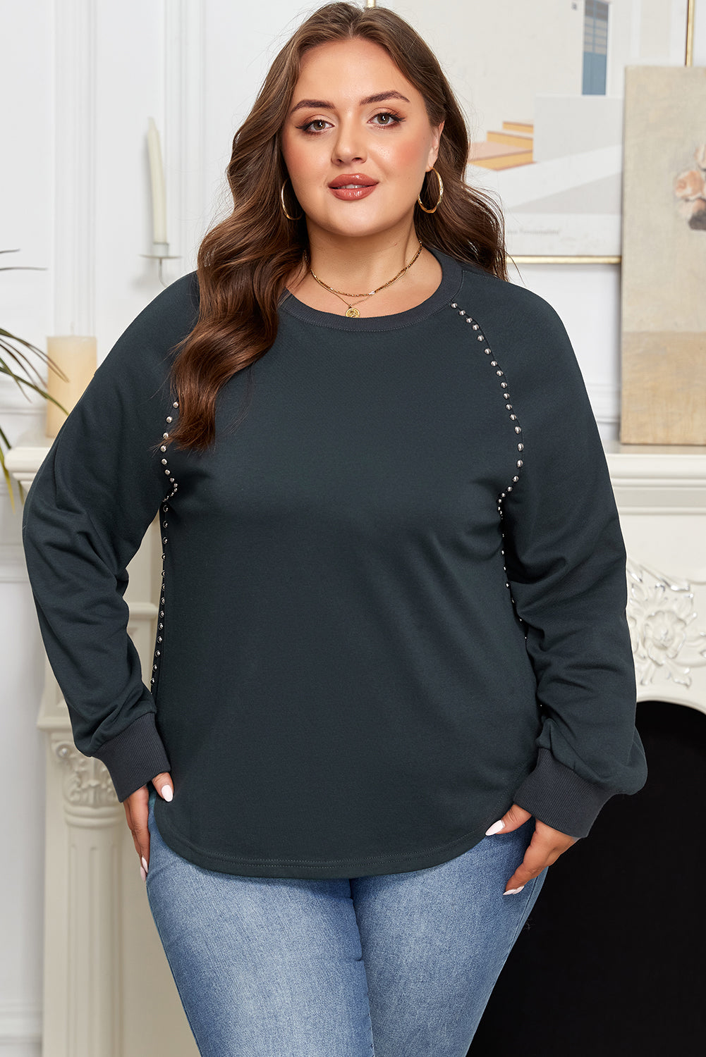 black pullover top