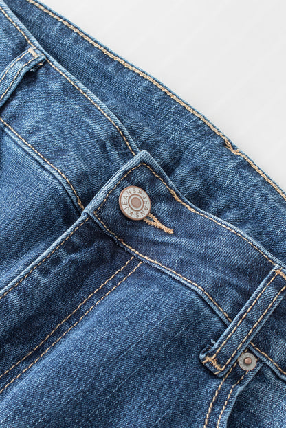 Blue Acid Washed Plus Size Skinny Jeans