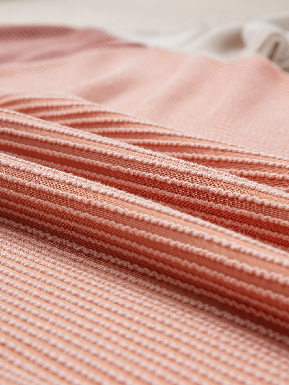 Rose Pink Plus Size Ribbed Colorblock T-shirt