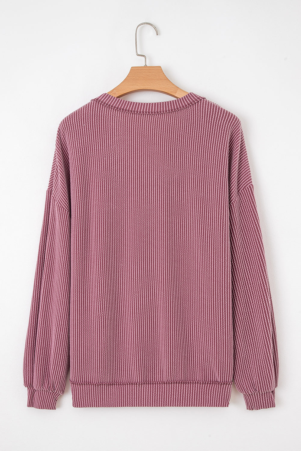 twisted ribbed long sleeve top