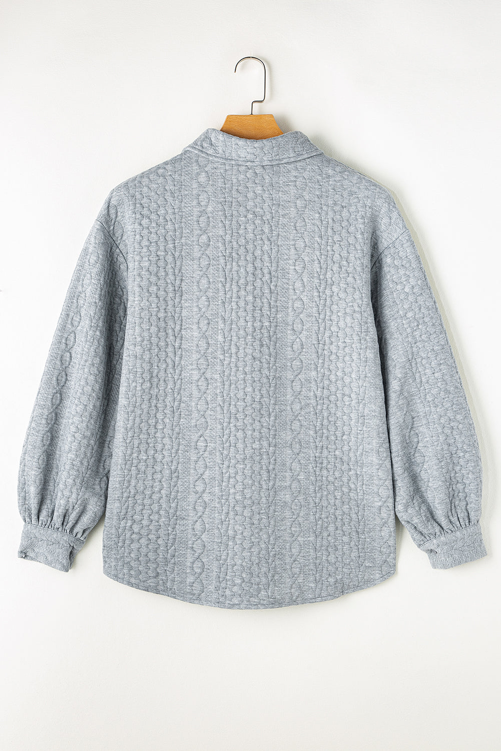 cable texture shacket