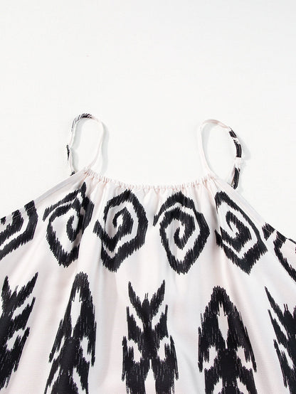 Cowgirl Chic Black Aztec Western Print Halter Maxi Dress