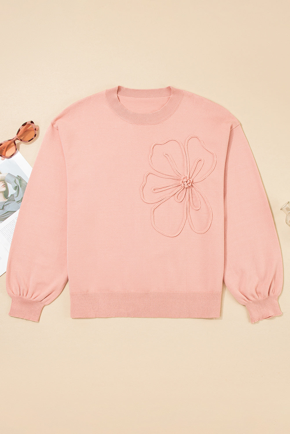 sweater with big flowers