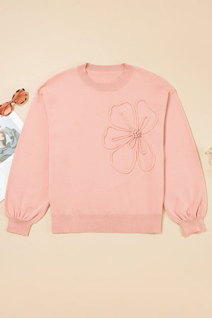 sweater with big flowers