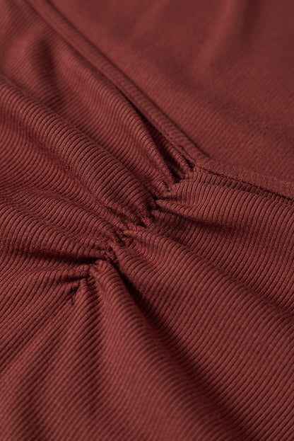 square neck long sleeve top