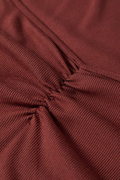 square neck long sleeve top