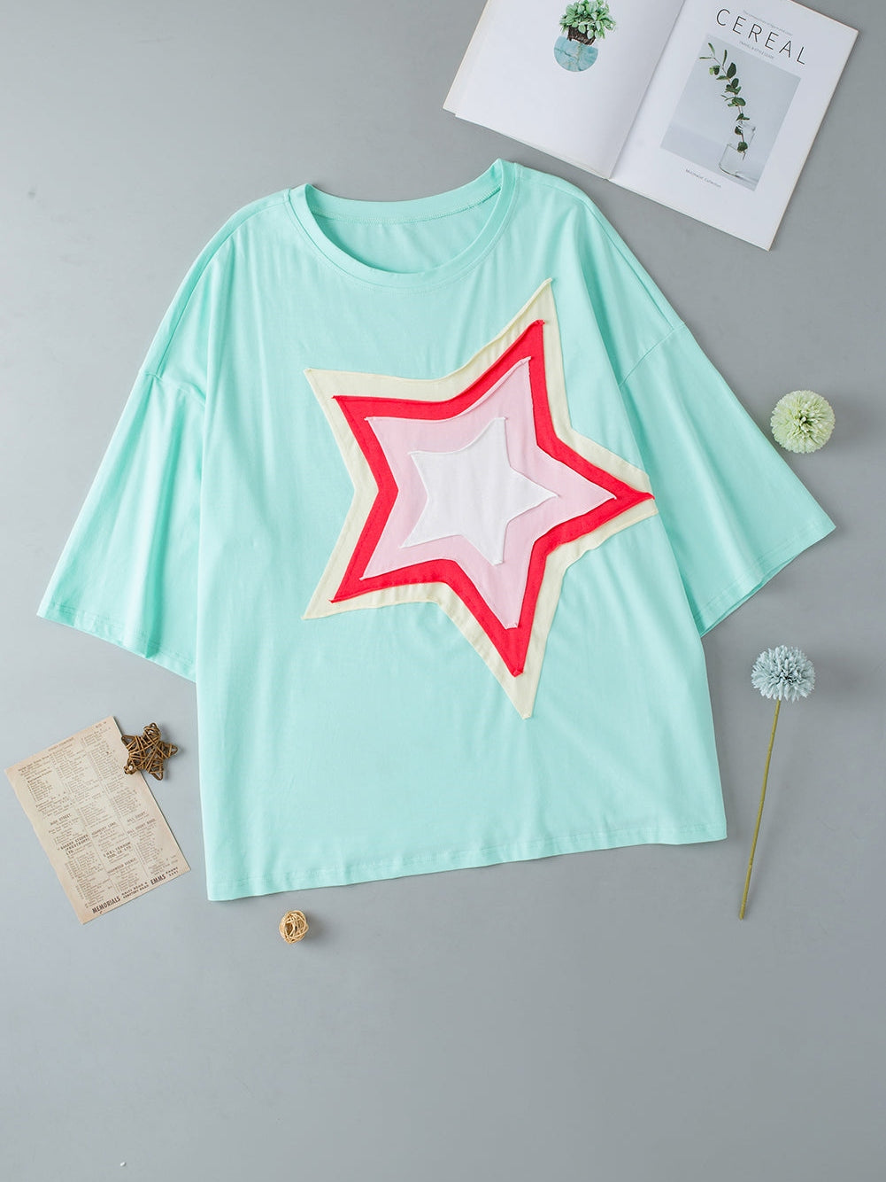 Moonlit Jade Starry Plus Size Tunic