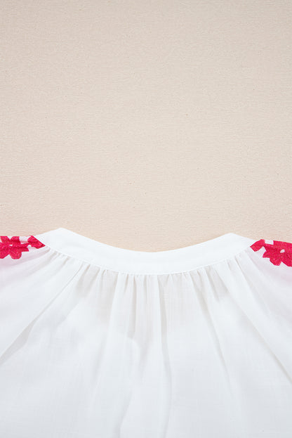 floral embroidered shirt