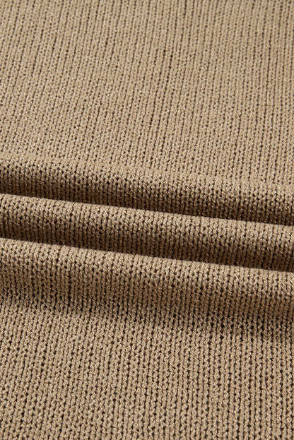 Pale Khaki Oversize Drop Shoulder Slouchy Sweater Dress