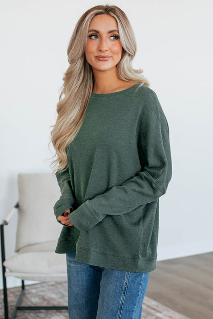 waffle long sleeve top