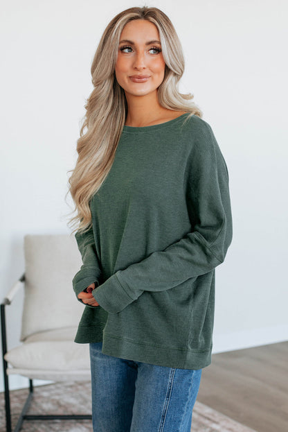 waffle long sleeve top