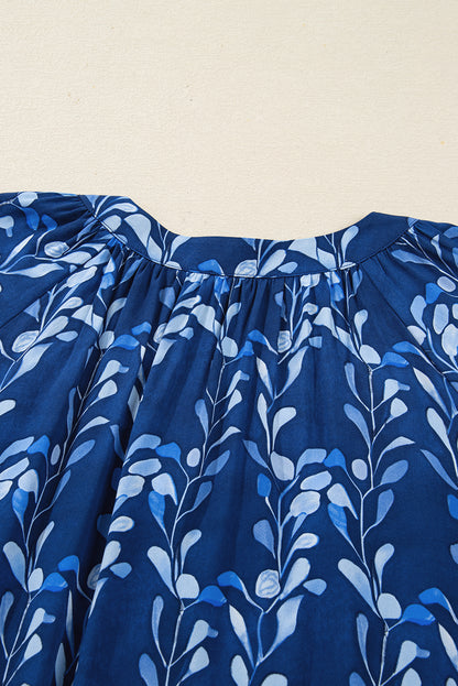 botanical print blouse