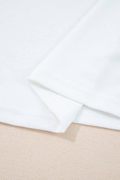 white long sleeve top