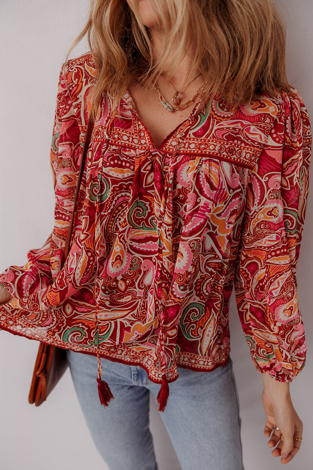 paisley print blouse