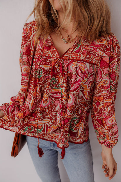 paisley print blouse