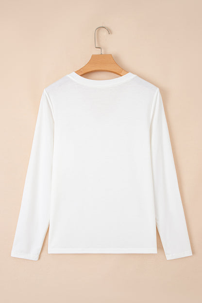 white long sleeve top