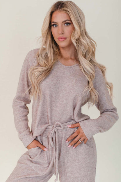 Sepia Rose  Amelia Ribbed Cozy Set Heather