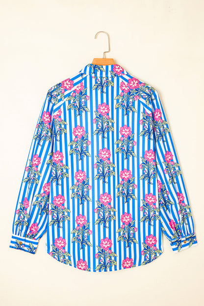 striped floral shirt