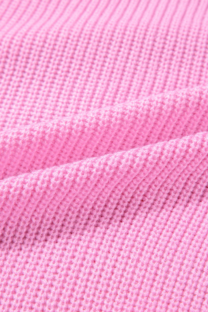 Festive Glitter Stripe Trim Casual Sweater