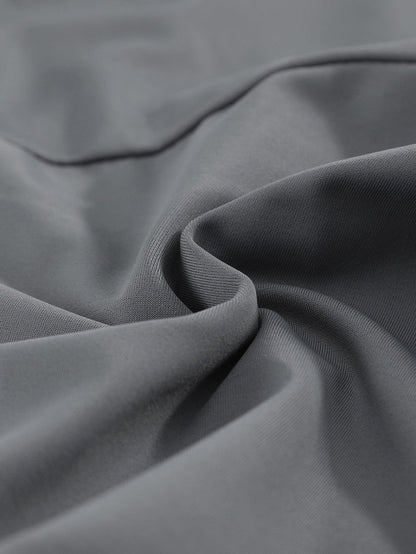 Fiery Red Accented Taupe Women's Swim Shorts