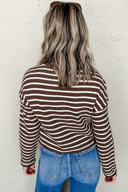 brown stripe t shirt