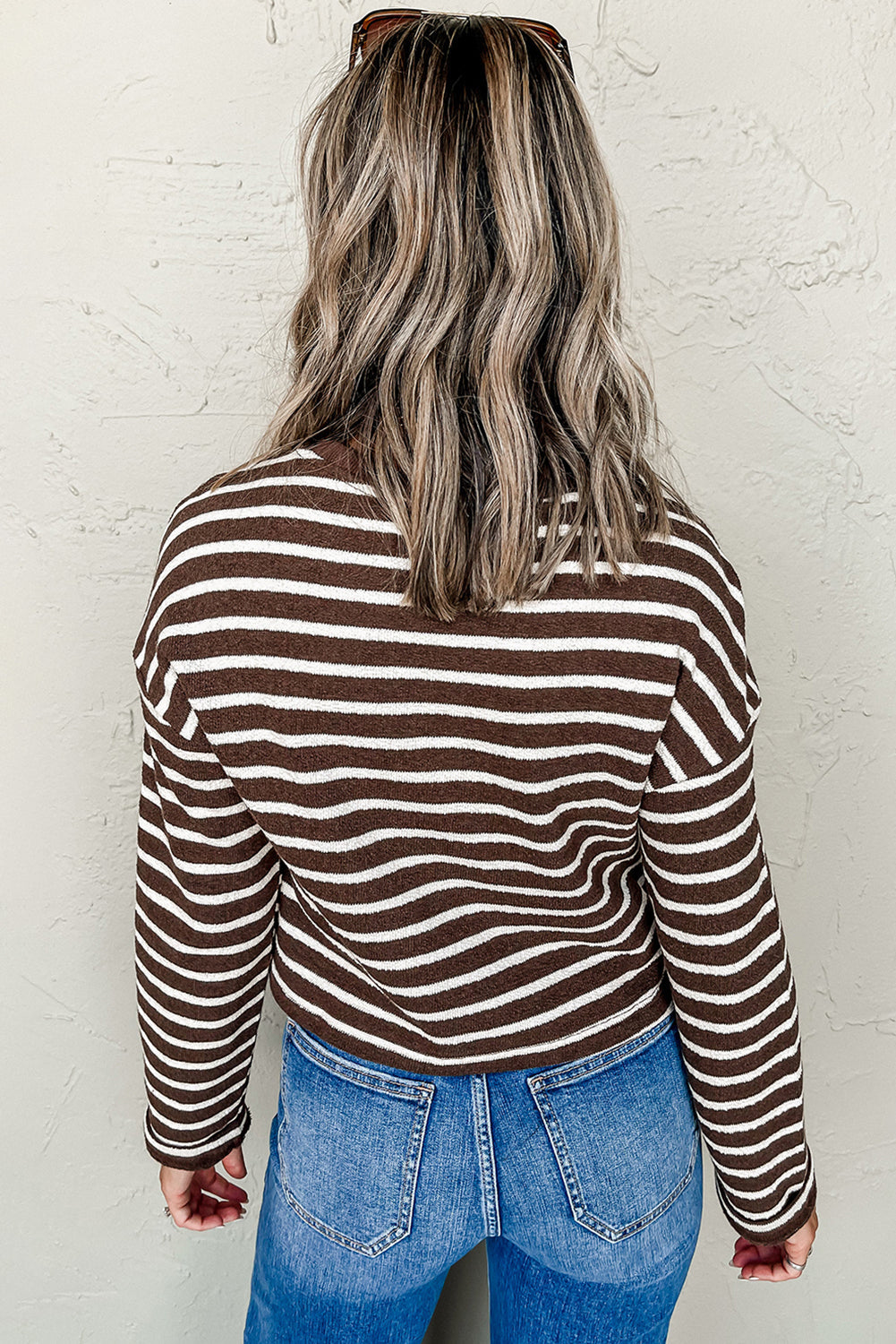 brown stripe t shirt