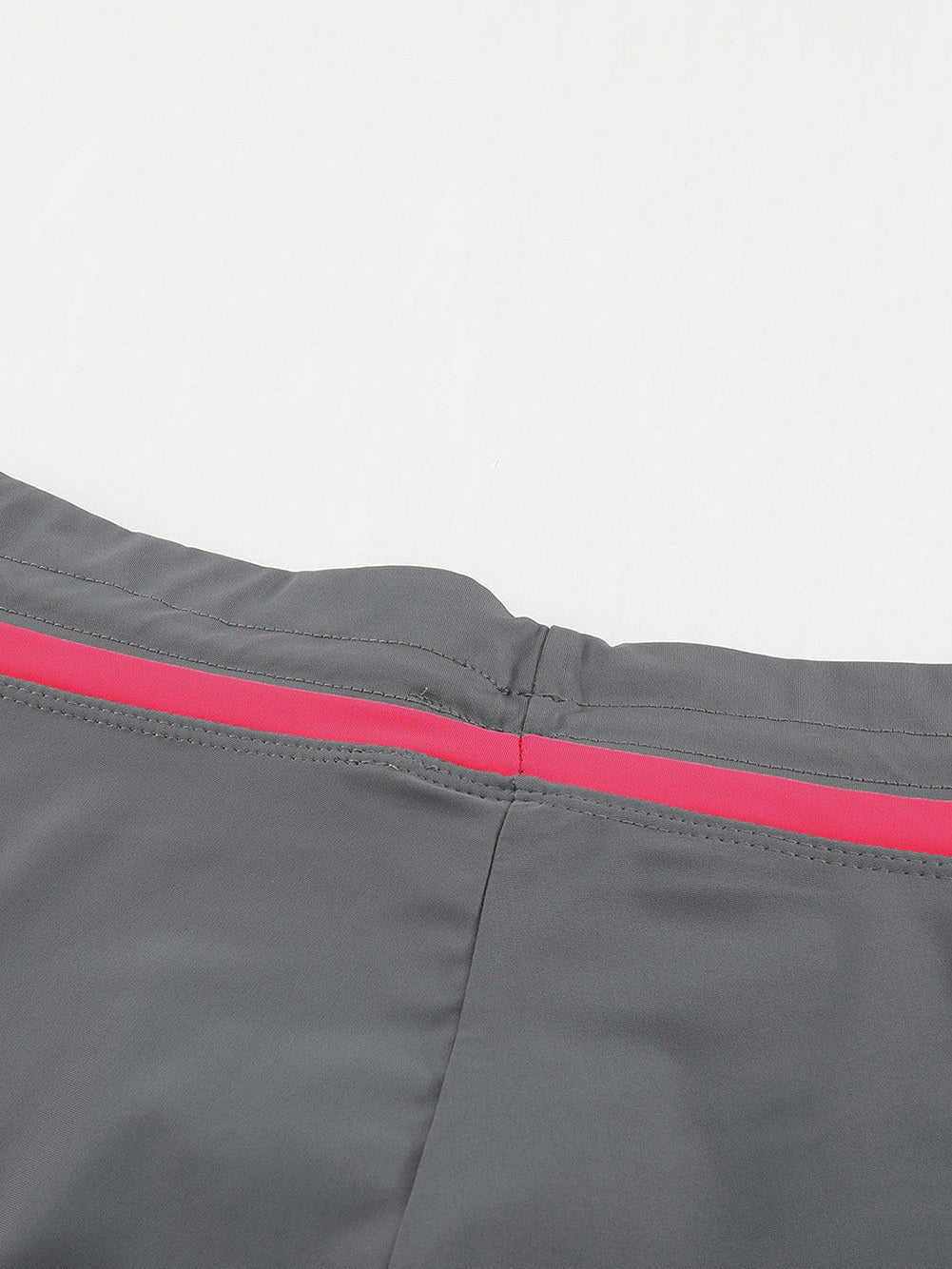 Fiery Red Accented Taupe Women's Swim Shorts