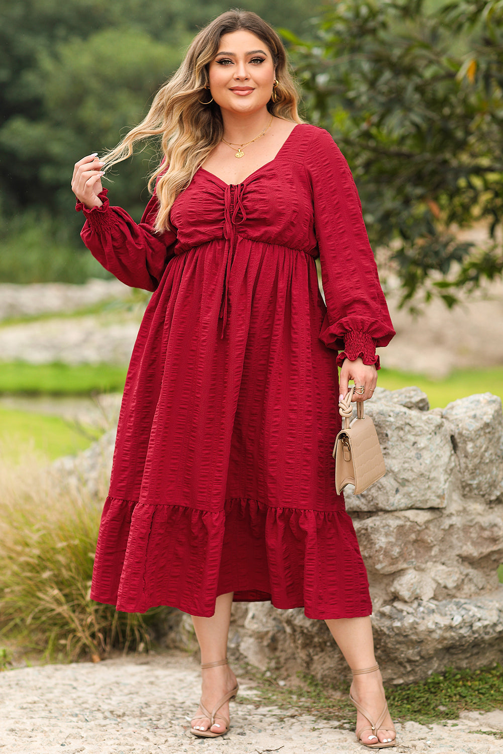 long sleeve dress plus size