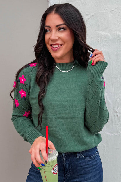 Evergreen Hazel Floral Embroidered Sweater