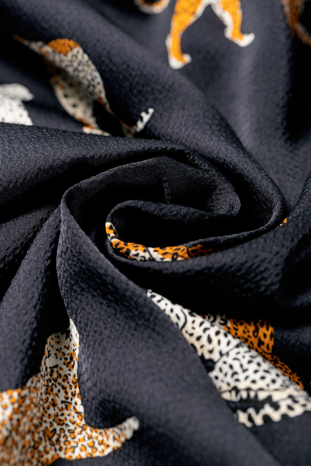 Cheetah Wonderland Plus Size Mini Dress with Puff Sleeve Flair