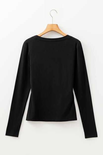 black long sleeve top