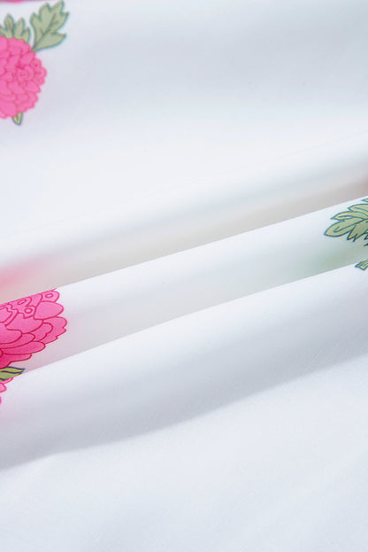 floral 3/4 sleeve maxi dress