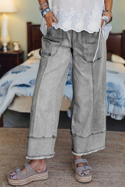 gray denim pants