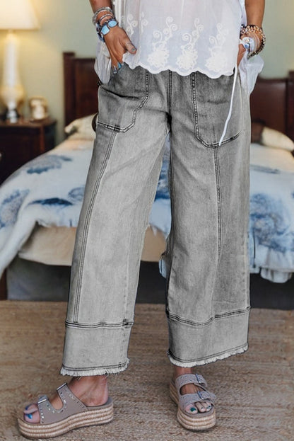 gray denim pants