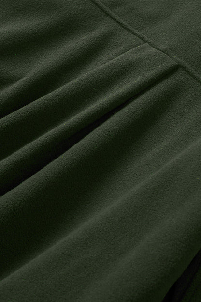 Green Stylish Button-Up Shirt Jacket with Collar