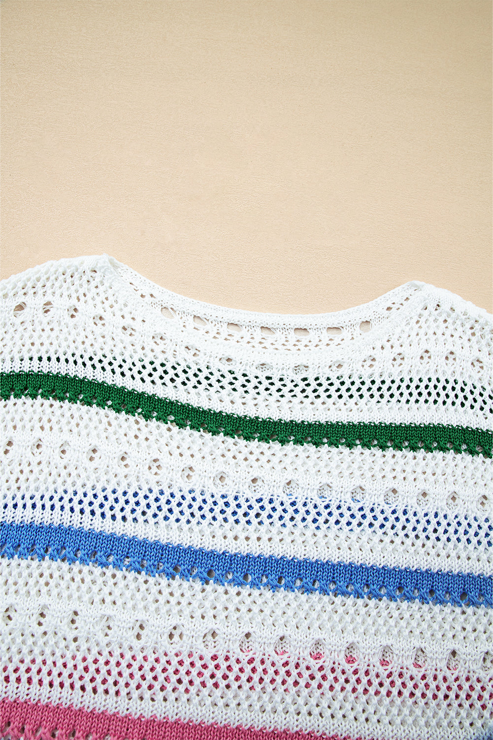 pointelle knit sweater