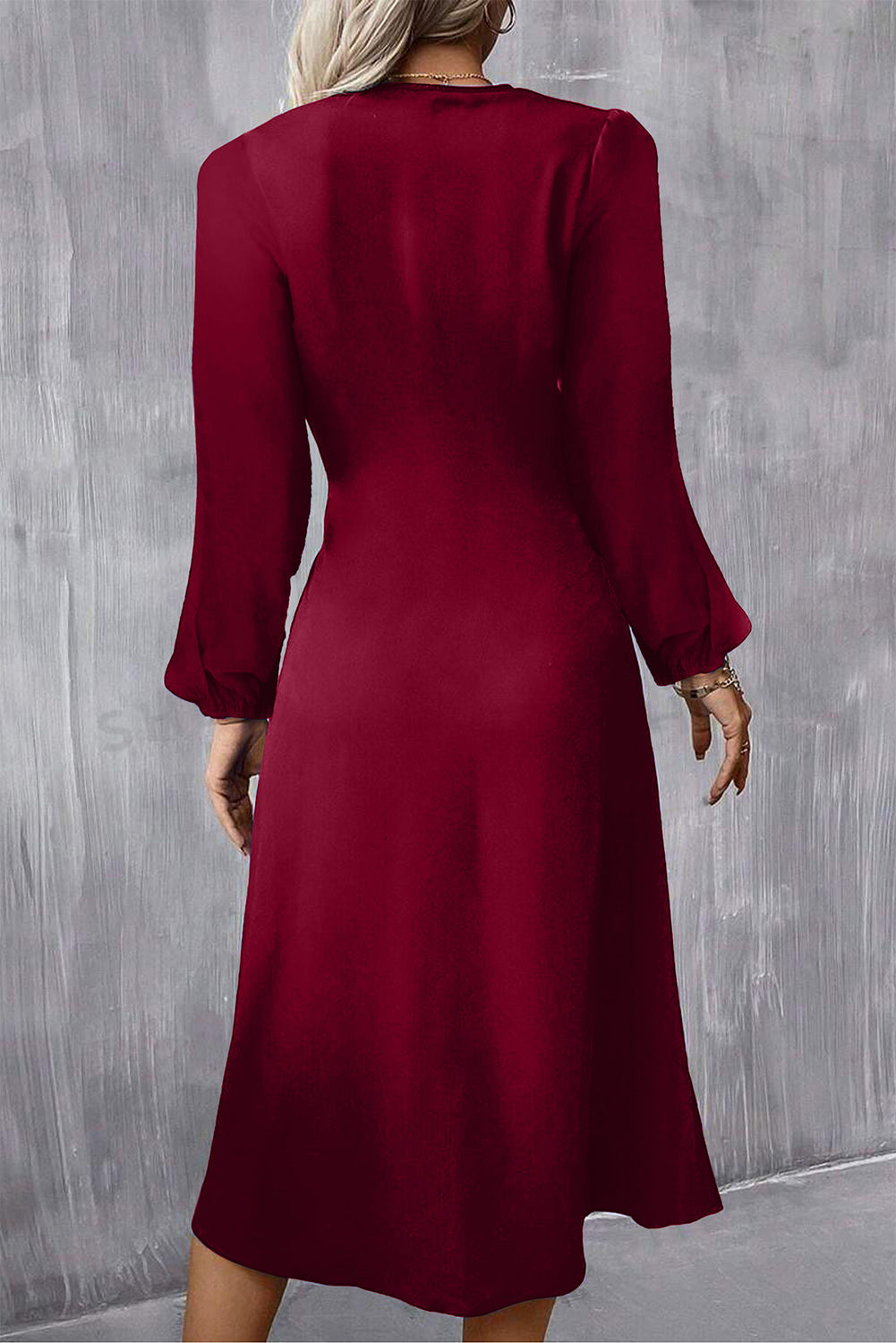solid midi dress