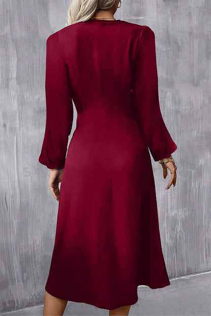 solid midi dress