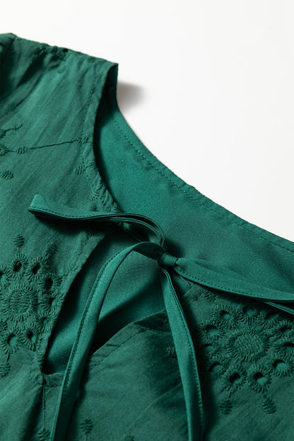 eyelet embroidered dress