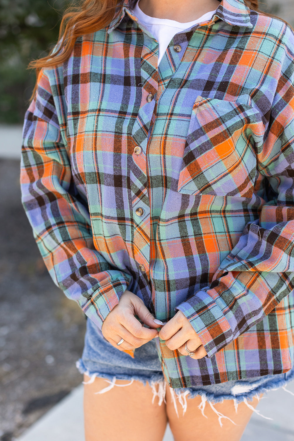 plus size plaid shirt