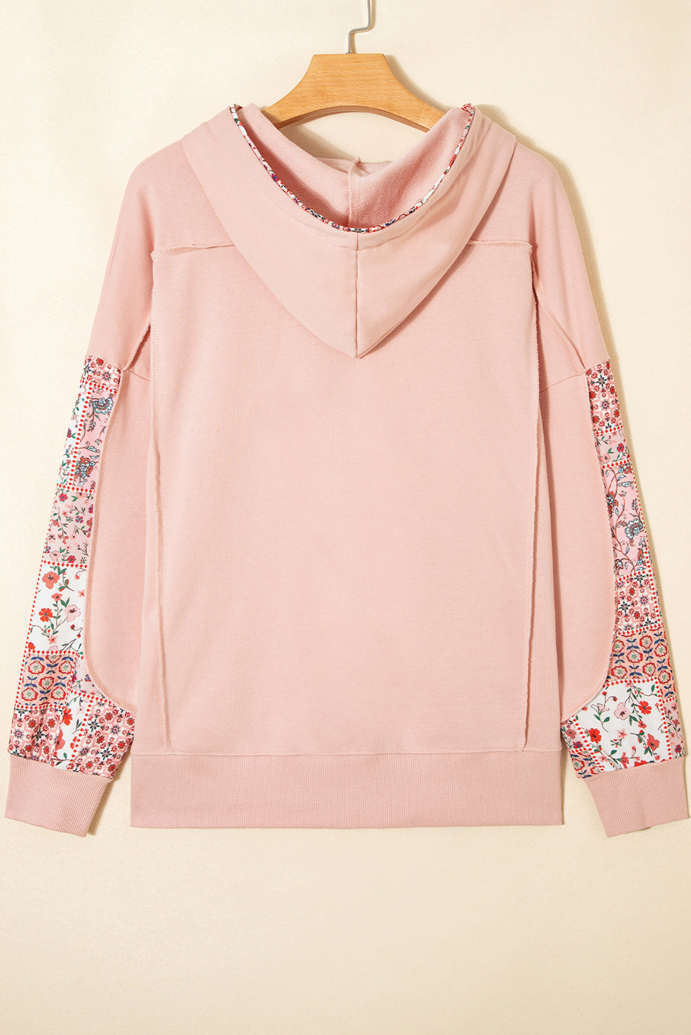 floral patchwork hoodie