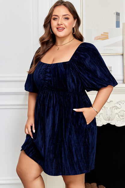 plus size velvet dress