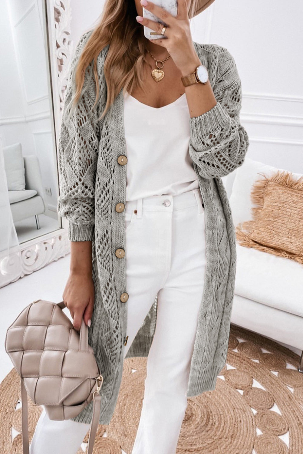 openwork cardigan